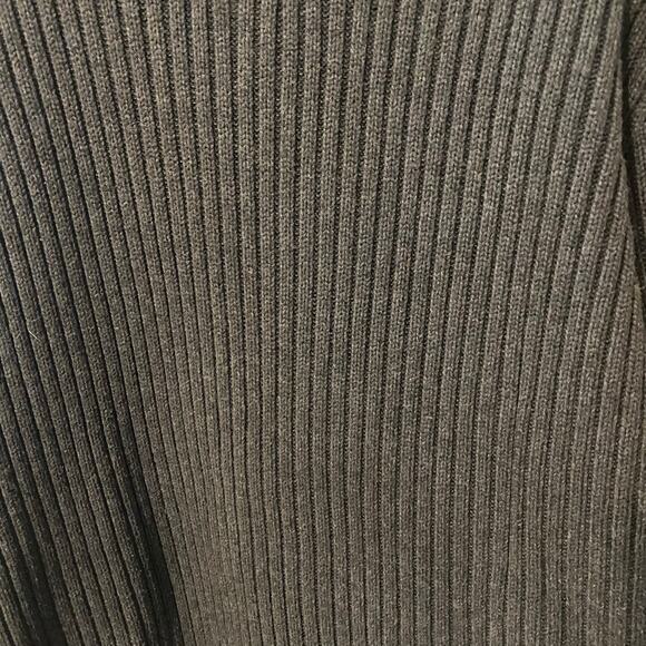 Vintage Eddie Bauer Heavy Rib Knit Cotton Sweater Tall L Gray V-Neck Australia - Picture 5 of 6